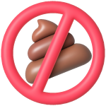3D No Dog Poop Icon