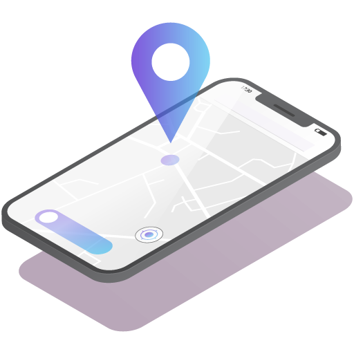Phone GPS Isometric with shadow